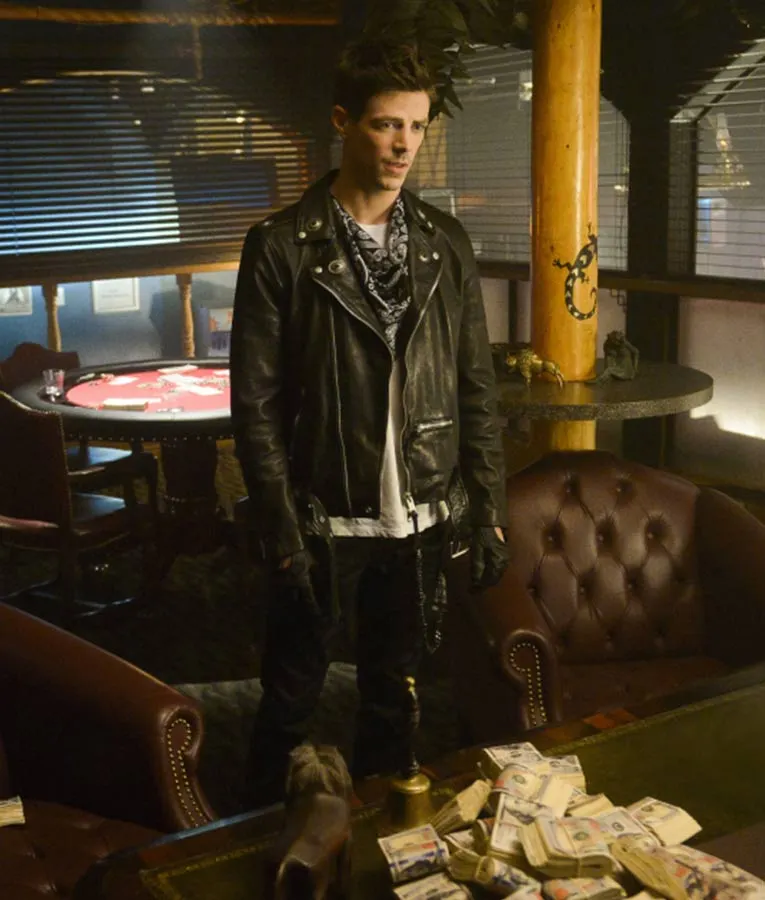 Barry Allen The Flash Elseworlds Black Motorcycle Jacket