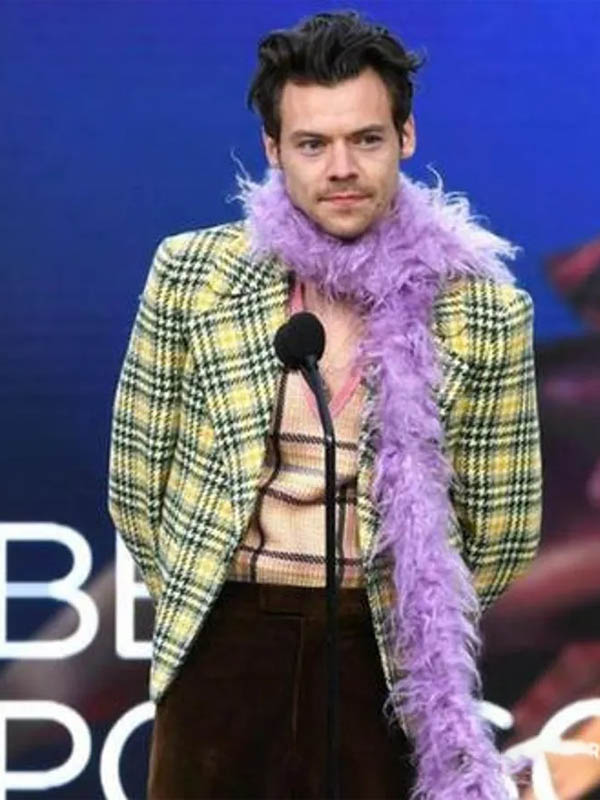Harry Styles Grammys Plaid Blazer Harry Styles Checkered Blazer