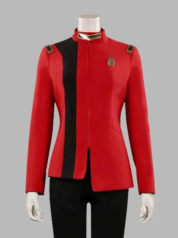 star trek 2 jacket Michael Burnham Star Trek Discovery Season 4 Sonequa Martin Red Jacket