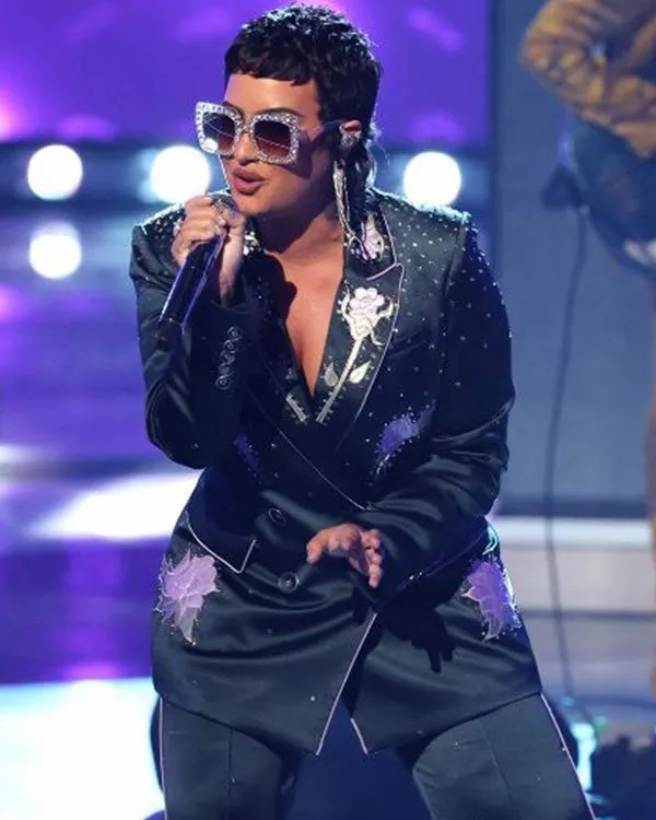 Black Leather Demi Lovato iHeartRadio Music Awards 2021 Coat
