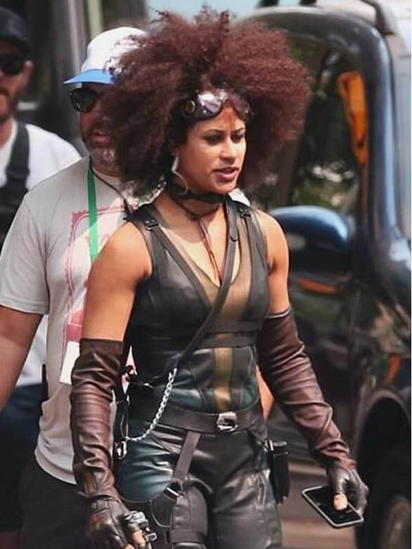 Domino Deadpool 2 Vest Zazie Beetz Leather Vest