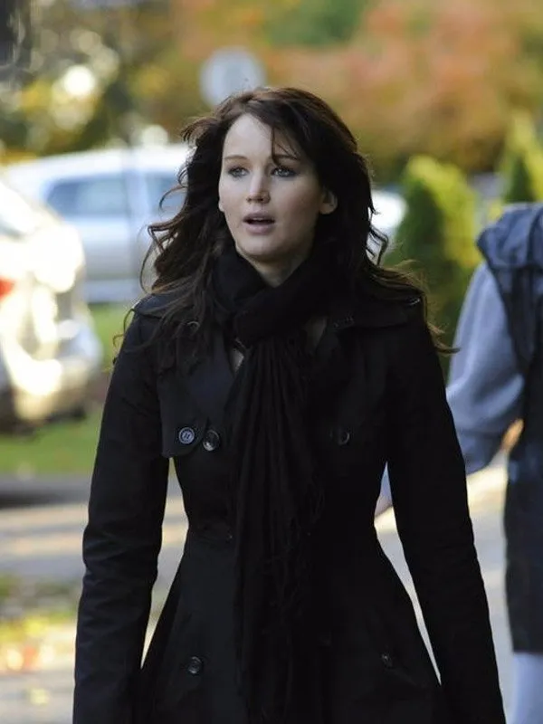 Tiffany Silver Linings Playbook Coat Jennifer Lawrence Black Coat