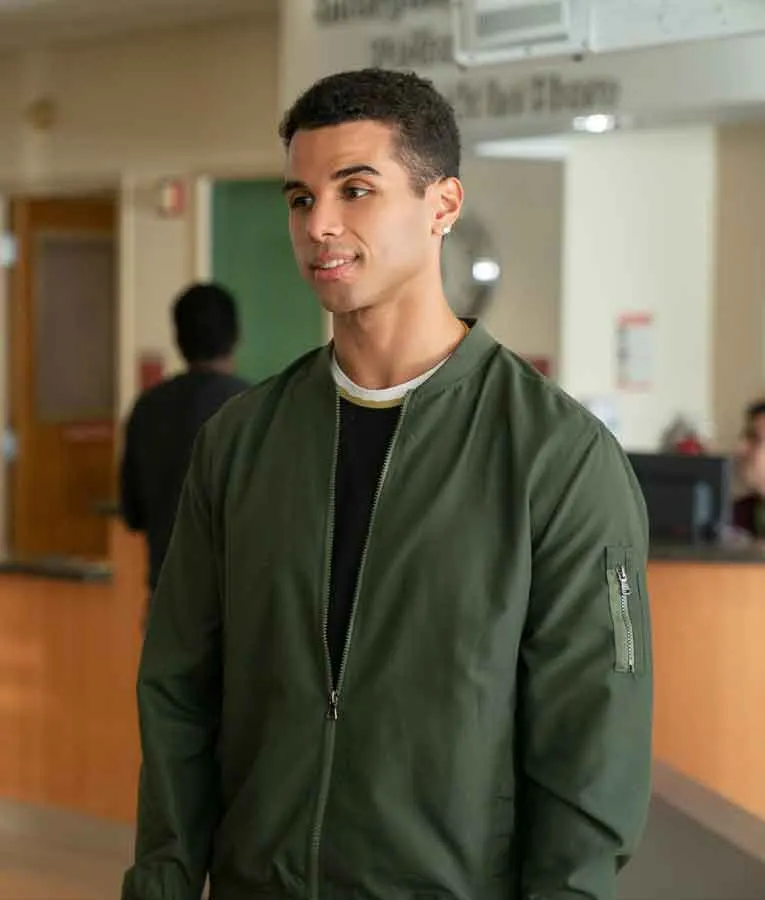 Andrew Bomber Jacket Love, Victor Season 2 Mason Gooding Jacket