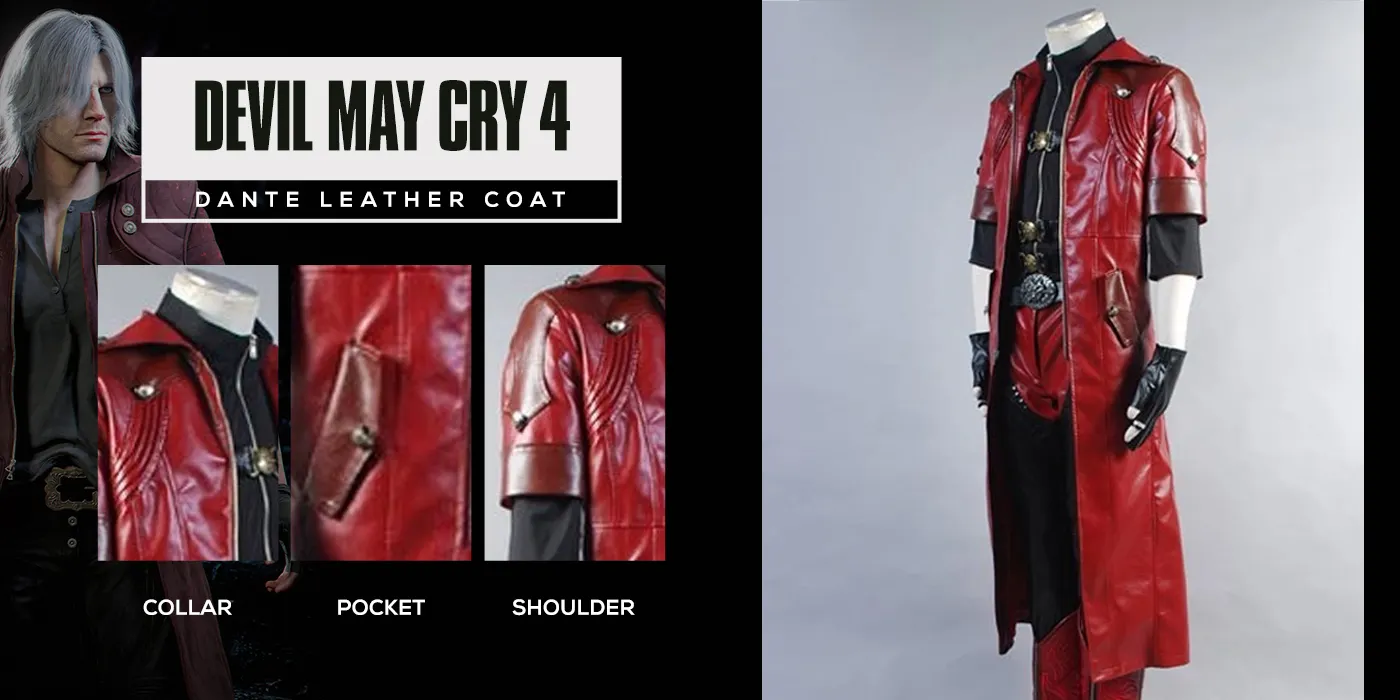 Devil May Cry 4 Coat - DMC 4 Dante Leather Coat