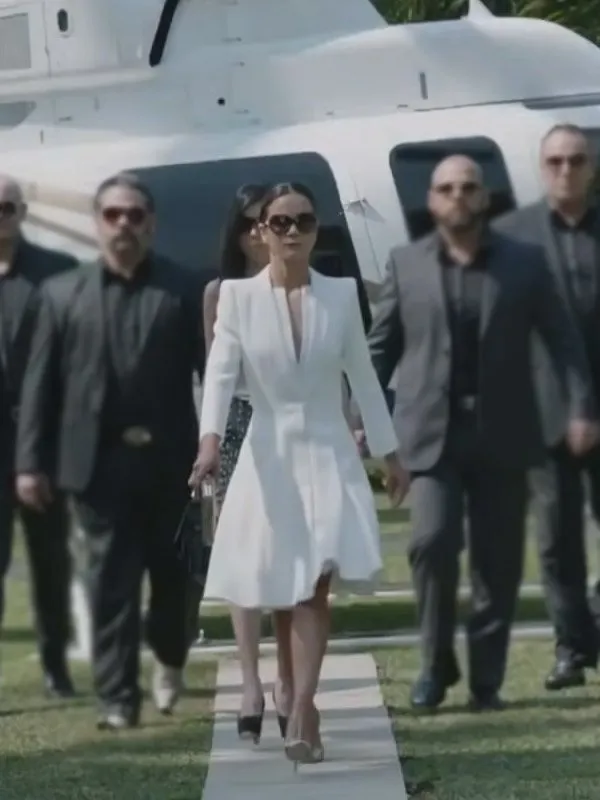 Queen of The South Teresa Mendoza White Dress Coat