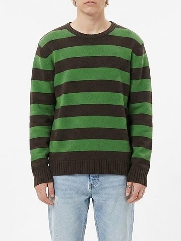 Tate Langdon Amer­i­can Hor­ror Sto­ry Green Striped Sweater