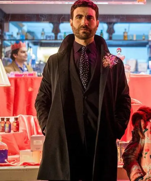 Brett Goldstein TV Series Ted Lasso Black Mid-Length Coat