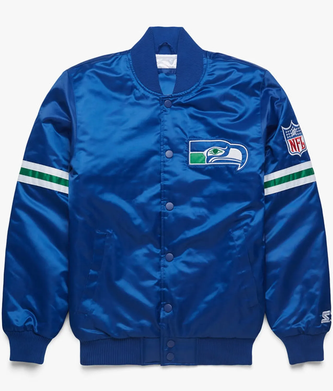 Seattle Seahawks Varsity Jacket | Men's NFL Satin Jacket - Jacket Hub