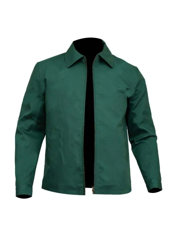 Bullet Train 2022 Ladybug Jacket | Brad Pitt Green Zip Jacket - Jacket Hub