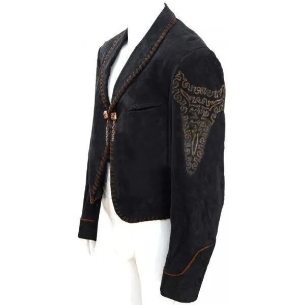 Suede Jacket in black worn by El Mariachi (Antonio Banderas) in