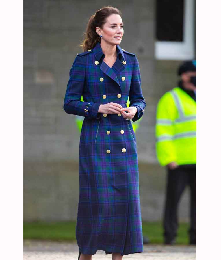 Kate Middleton tartan Coat  Holland Cooper Tartan Plaid Coat