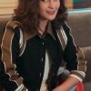 TV Series Irma Vep 2022 Mira Black & Brown Bomber Jacket