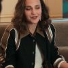 TV Series Irma Vep 2022 Mira Black Brown Bomber Fleece Jacket (1)