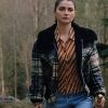 Bad Sisters 2022 Eve Hewson Plaid Shearling Jacket