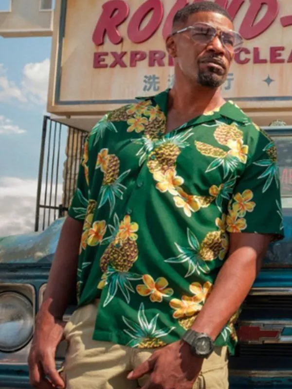 Order Day Shift 2022 Jamie Foxx Floral Shirt | Exclusive Discount