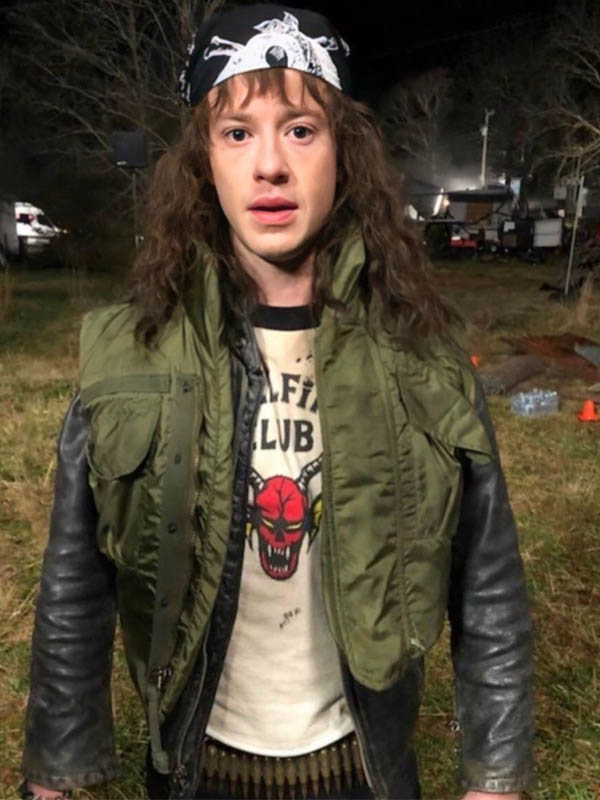 Joseph Quinn Stranger Things S04 Eddie Munson Letterman Jacket