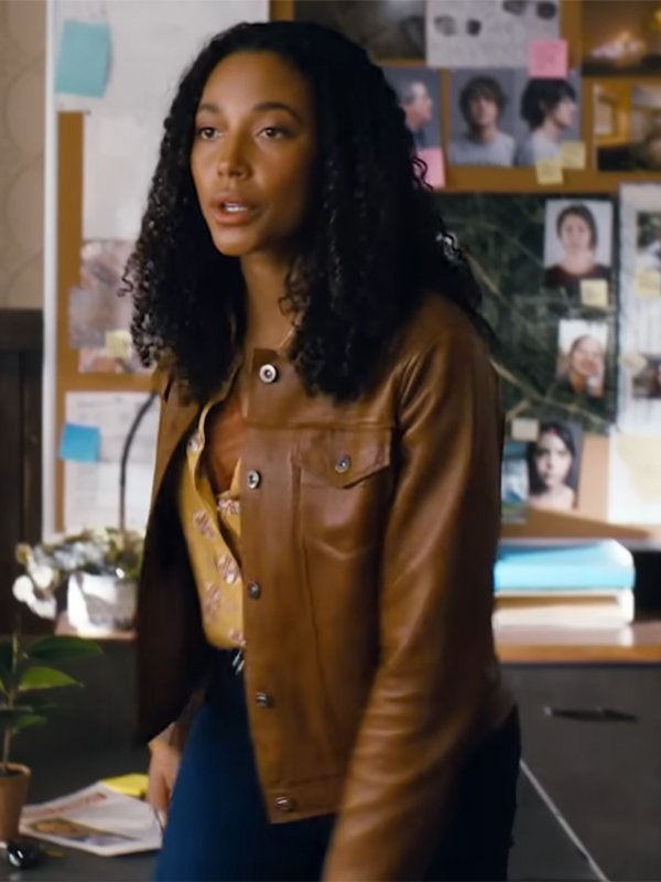 Big Sky Cassie Dewell Brown Leather Jacket Jacket Hub