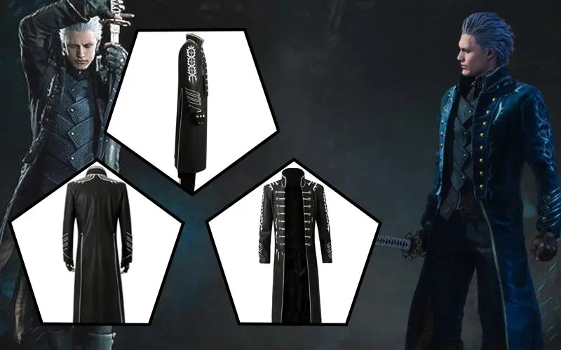 Devil May Cry 5 Vergil Black Wool Coat - Just American Jackets