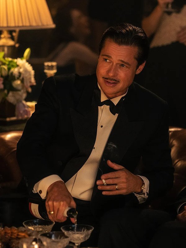 Order Babylon 2022 Brad Pitt Black Blazer - Jacket Hub