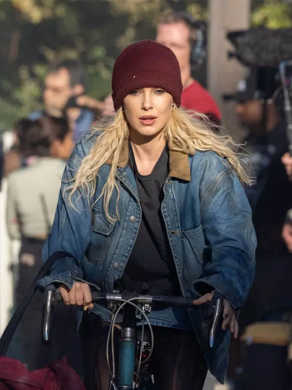 Electric blue denim jacket cheap