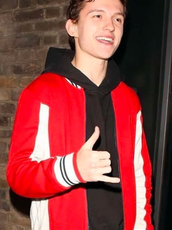 Silhouette In Cartone Grandezza Naturale Di Tom Holland (Red Jacket) – Celebrity Cutouts, Articolo Da Collezione Con Ologramma - 3