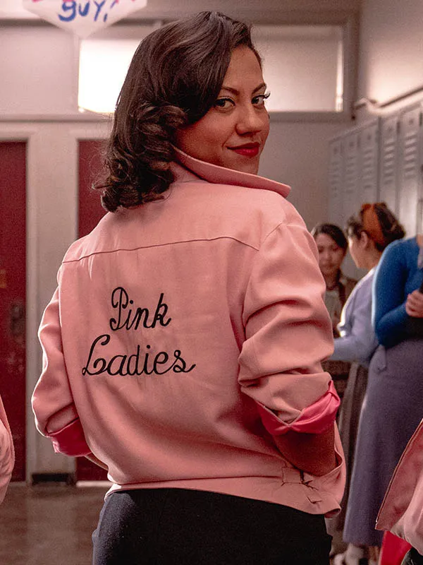 GREASE Custom Made Pink Ladies Marti Jacket In Medium Adult