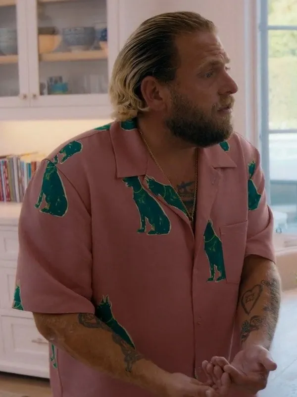Ezra Dogs You People 2023 Jonah Hill Print Pink Shirt - Jacket Hub