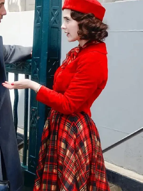 Order The Marvelous Mrs Maisel S05 Rachel Brosnahan Red Cropped Jacket