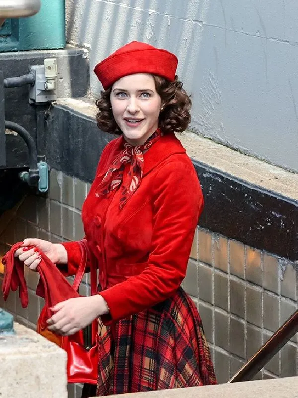 Order The Marvelous Mrs Maisel S05 Rachel Brosnahan Red Cropped Jacket