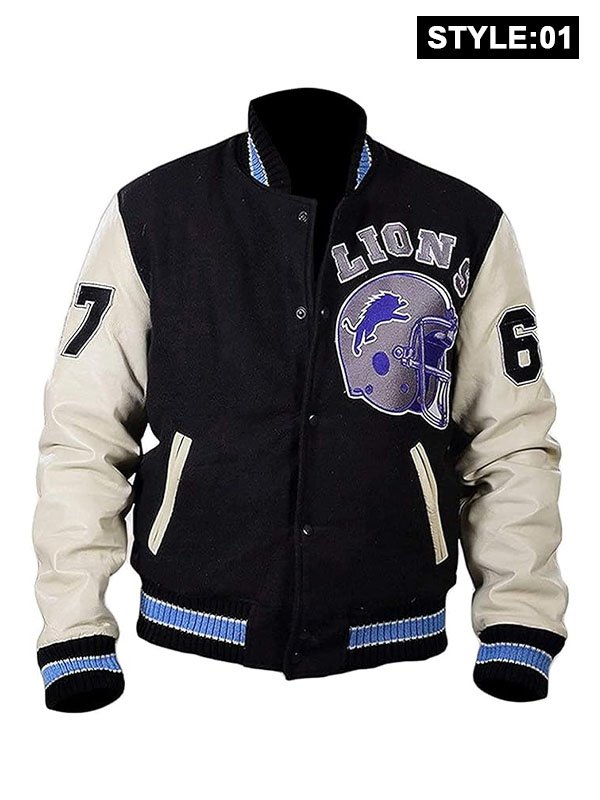 Detroit Lions Jacket | Axel Foley Beverly Hills Varsity Jacket