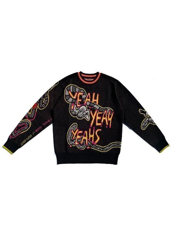 Bake Off Noel Fielding YEAH YEAH YEAHS Snake Jumper