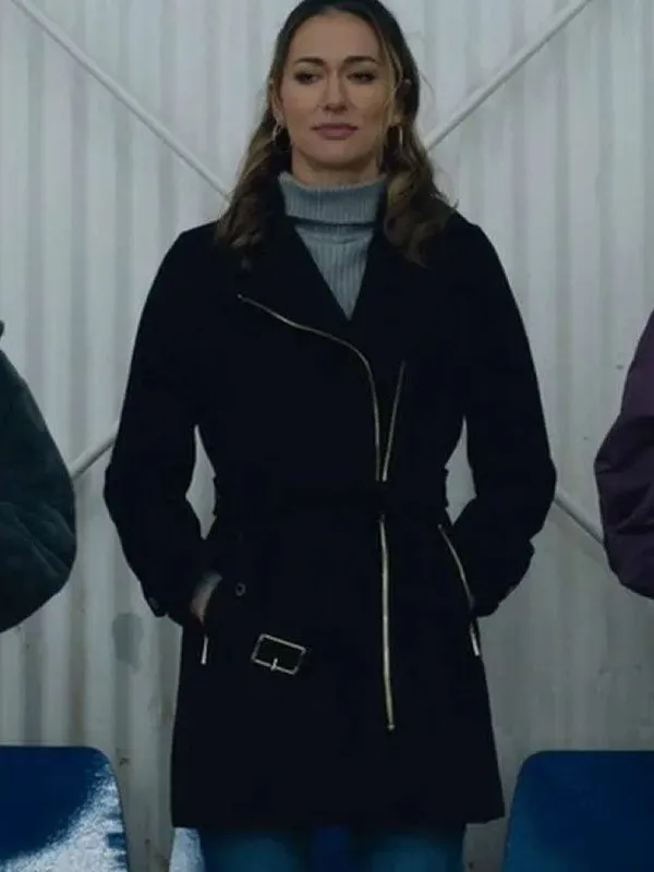 Shoresy S02 Tasya Teles Black Coat Jacket Hub