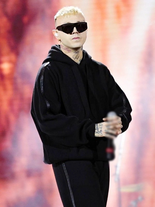 Lazza Black Oversized Pullover Hoodie - Jacket Hub