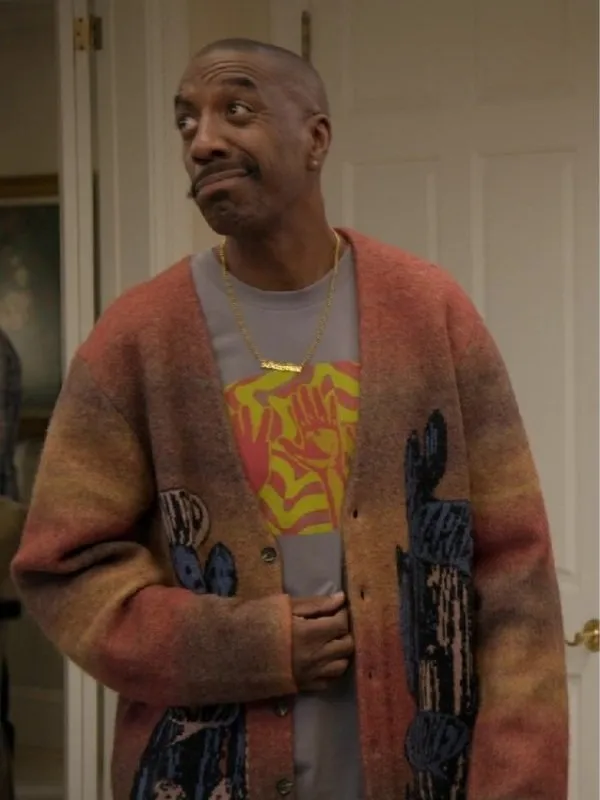 Curb Your Enthusiasm S12 Leon Cactus Print Cardigan