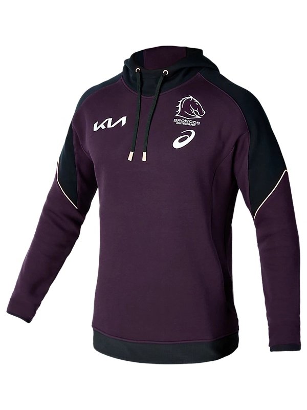 【海外Ｍサイズ】NRL ブリスベン・ブロンコス 2024 ヘリテージジャージ NRL 2024 Brisbane Broncos Purple Hoodie - Jacket Hub