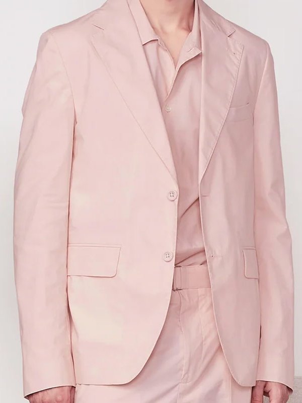 Ryan Reynolds Live with Kelly and Mark Pink Blazer Ryan Reynolds Live with Kelly and Mark Pink Single Breasted Blazer