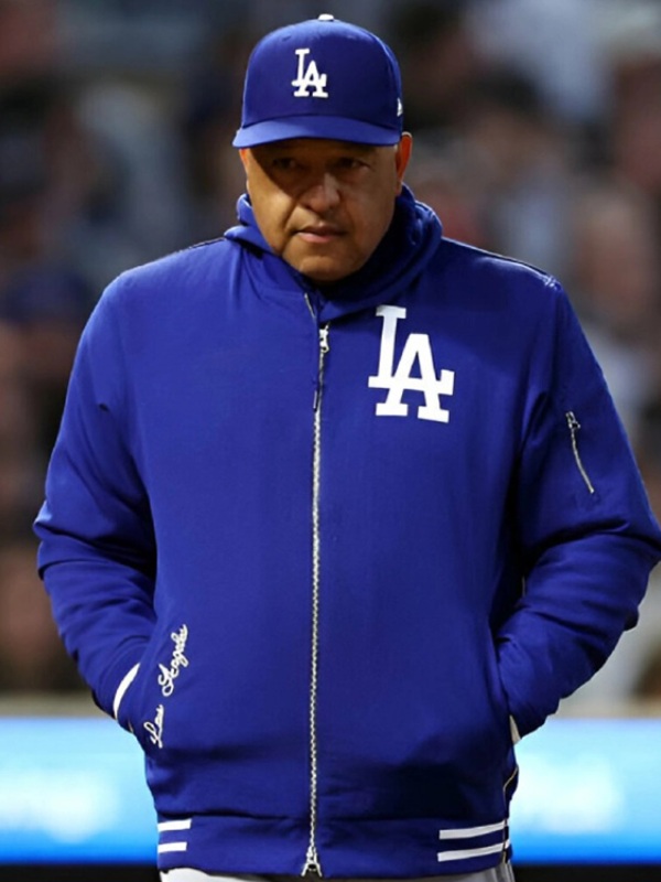 Dave Roberts LA Dodgers Blue Bomber Jacket - Jacket Hub