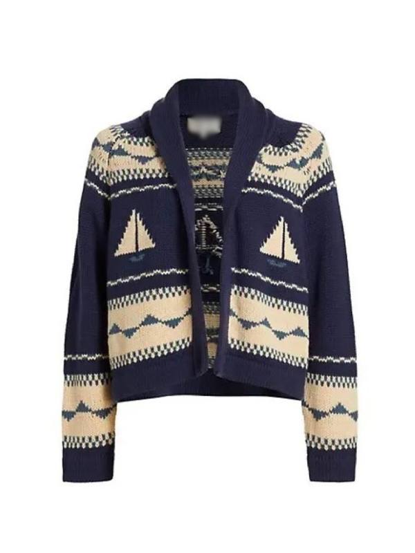 The Perfect Couple 2024 Nicole Kidman Sailboat Cardigan The Perfect Couple 2024 Nicole Kidman Sailboat Cardigan