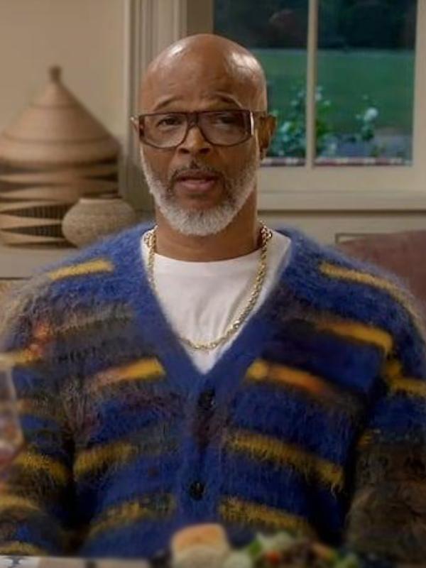 Poppas House S01 Damon Wayons Blue Striped Cardigan