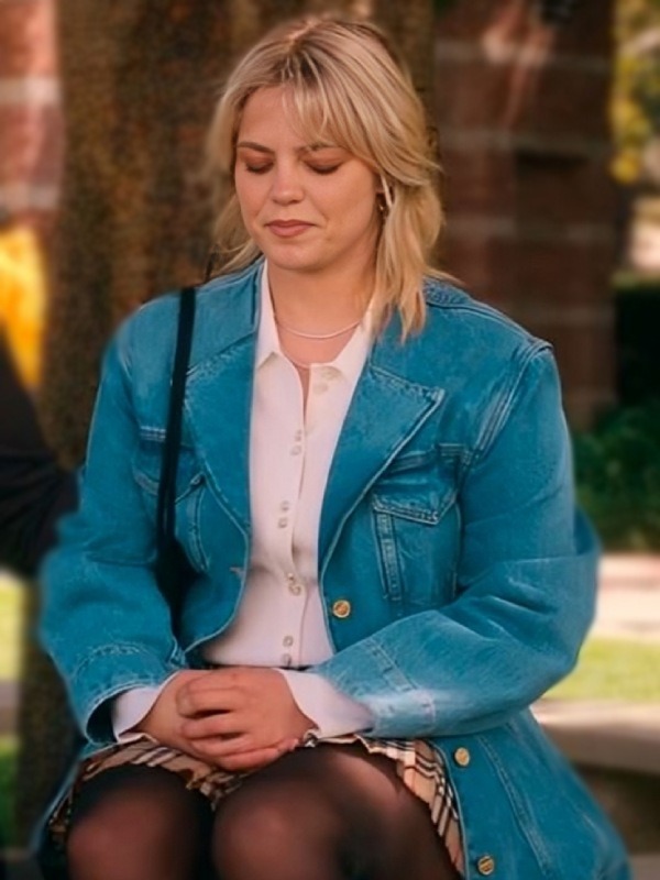 Rene ルネ ジップアップ ジャケット The Sex Lives of College Girls S03 Renee Rapp Denim Blazer