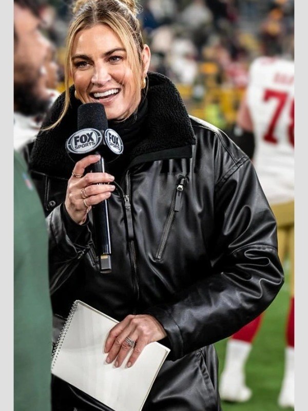 Erin Andrews Leather Jumpsuit - Jacket Hub