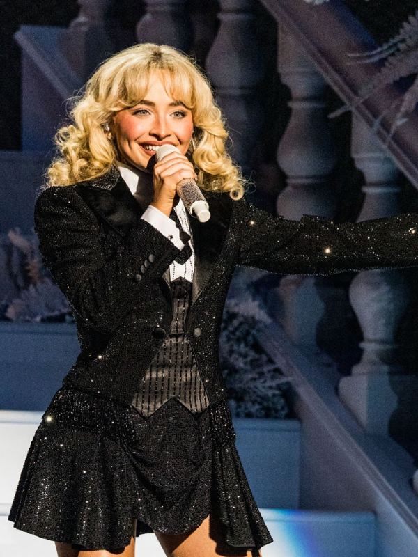 Sabrina Carpenter Grammy Awards 2025 Black Sequin Blazer - Jacket Hub