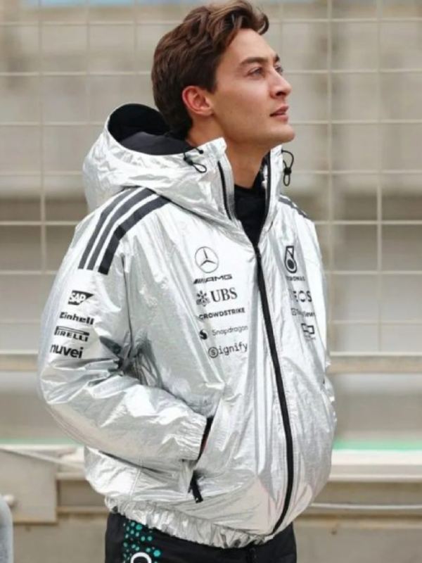 George Russell Silver Jacket - Jacket Hub