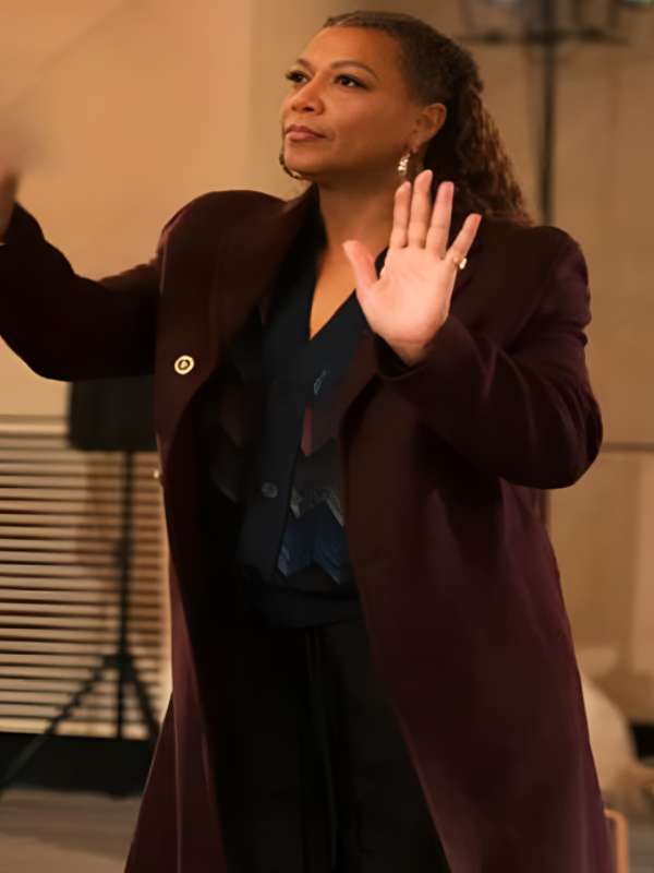 The Equalizer S05 Queen Latifah Burgundy Coat - Jacket Hub