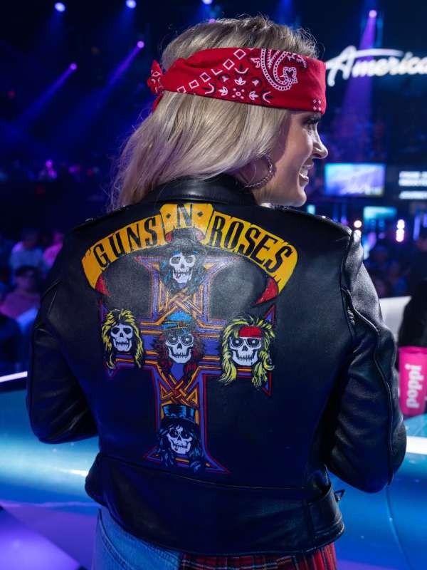 American Idol S23 Carrie Underwood Back Printed Leather Jacket