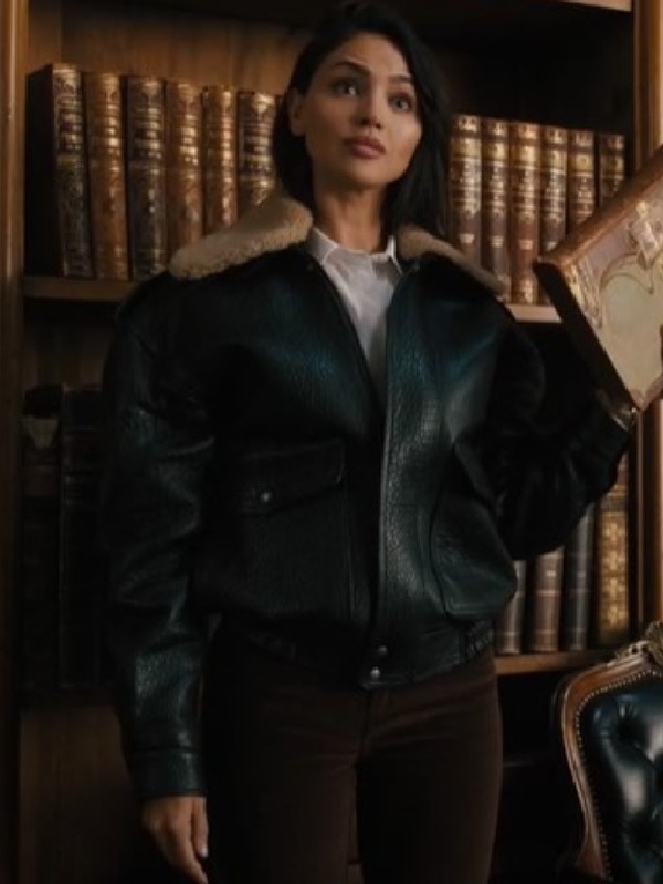 Fountain of Youth Eiza González Black Leather Jacket