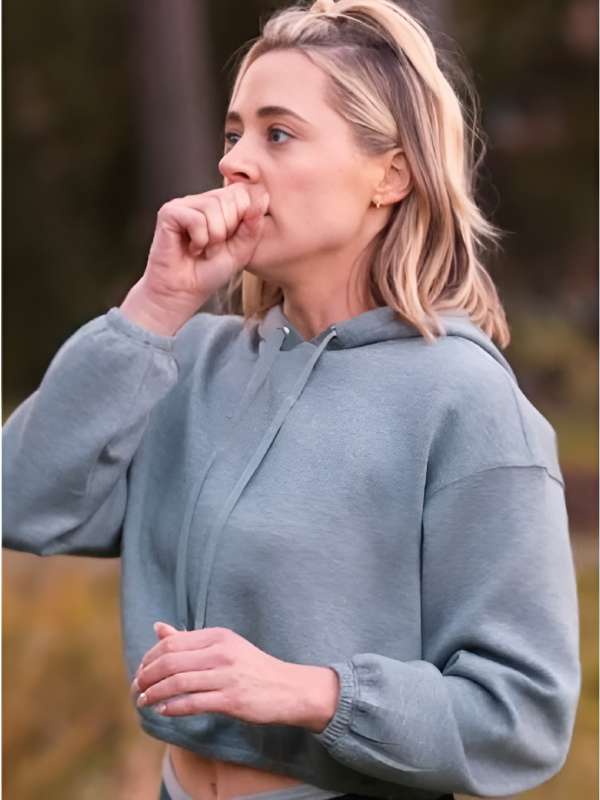 The Four Seasons Erika Henningsen Cropped Grey Hoodie