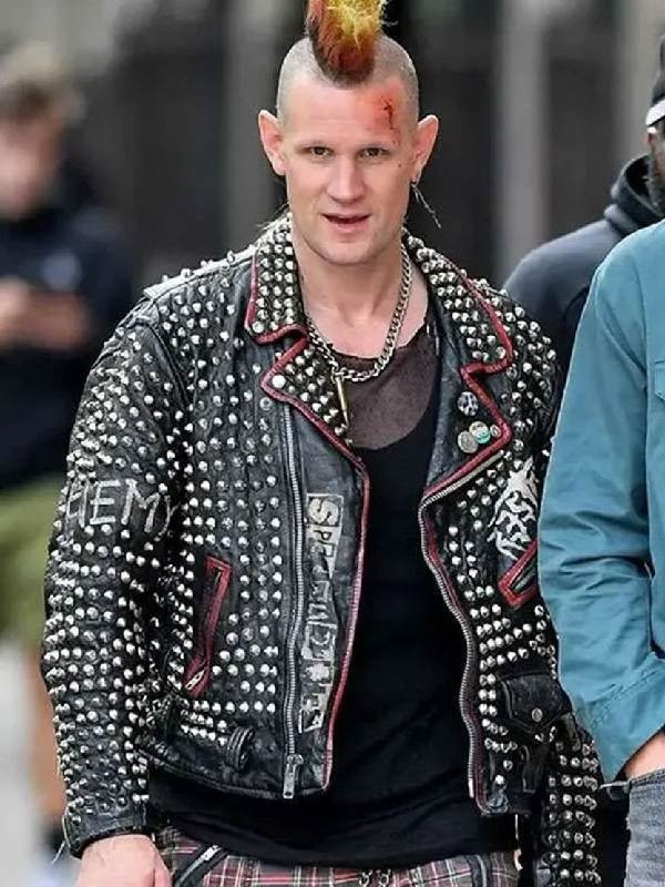 Caught Stealing 2025 Matt Smith Studded Leather Jacket
