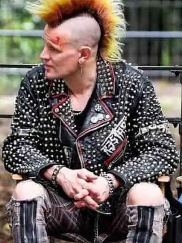 Caught Stealing 2025 Matt Smith Studded Leather Jacket