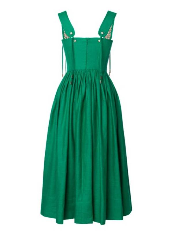 designer emerald green short sleave dress formal for wedding LACI Formal Dress main image 1